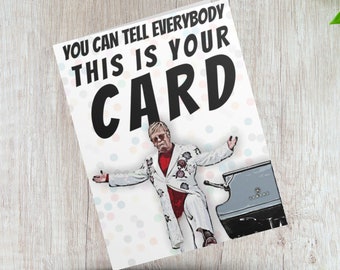 Elton John Birthday Card - Etsy