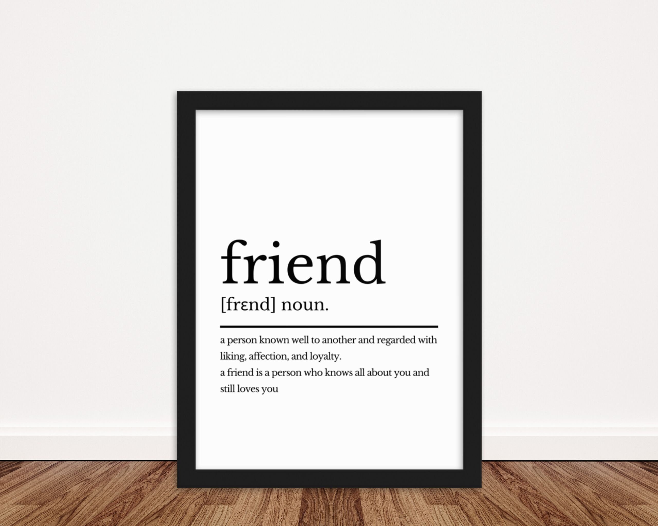 Friend Definition Printable Funny Friend Dictionary Wall Art | Etsy