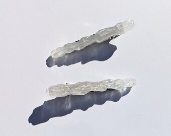 Handmade Wintery Icicle Sparkle Barrette