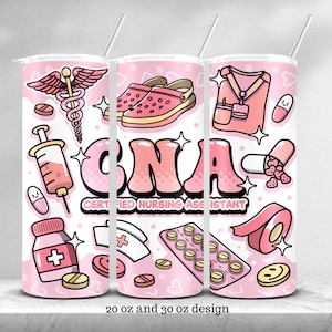 CNA Tumbler Png, Nurse Love Png, Nursing Assistant, CNA Nurse Png, CNA Wrap