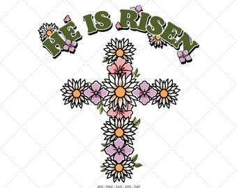 Jesus Png Design, He is Risen, Christian Easter Svg, Easter Day Svg