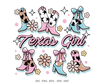 Texas Girl Svg, Cowgirl Gift, Texas Design, Home State Svg, Cute Western Gift