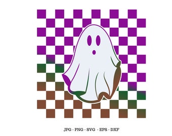 Retro Halloween Png, Trendy Shirt Design, Ghost Png Design, Groovy Ghost Svg