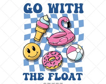Pool Party Svg, Retro Summer Png, Letni Projekt Koszulki, Beach Float Svg