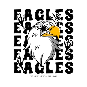 Eagles Mascot Svg, Team Shirt Svg, Eagles Tee Svg