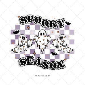 Cute and Scary, Spooky Season Svg, Boo Svg, Retro Halloween Gift, Vintage Ghost