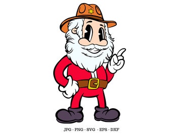 Cowboy Santa, Western Rodeo Svg, Santa Lover Gift, Designs Download
