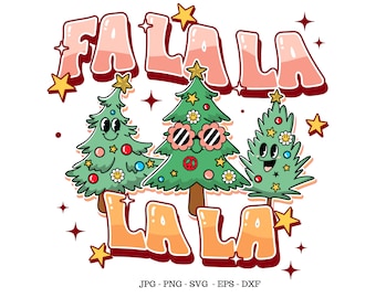 Fa La La La La Svg, Christmas Tree Svg, Merry Shirt Svg, Christmas School