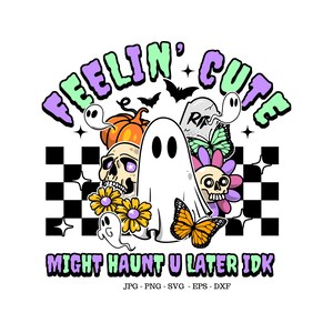 Trendy Halloween Png, Retro Clipart, Fantasma Fofo, Hippie Png