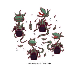 Venus Flytrap Svg, Halloween Decor, Monster Plant, Plant Halloween Svg