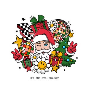 Png für Weihnachten, Disco Ball SVG, Groovy Weihnachten, Cute Png