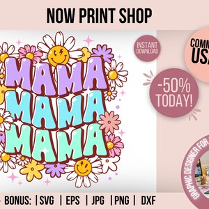 Mama Svg, Presente para chá de bebê, Mama Png, Presente para mamãe