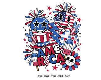 Toddler Png, 4th Face Retro, Retro USA Flag, 4th of July Baby Svg