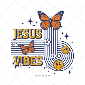Jesus Vibes Png, Toddler Shirt Svg, Boho Jesus Svg, Church Shirt Svg