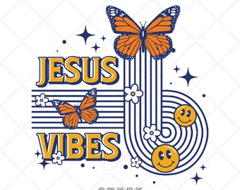Jesus Vibes Png, Toddler Shirt Svg, Boho Jesus Svg, Church Shirt Svg