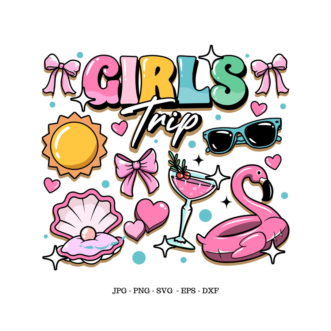 Girls Trip Png, Girls Trip Gift, Group Gift Women, Summer Vacation Png ...