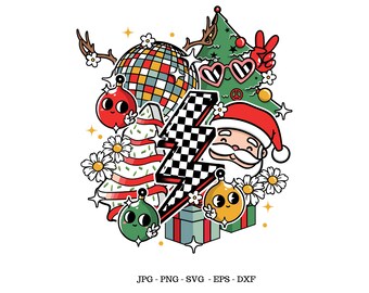 Projekt Png Bożego Narodzenia, Błyskawica Png, Plik Png Retro Santa