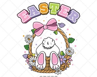 Spring Cut File, Easter Bunny Svg, Easter Idea, Boy or Girl Easter, Kids Easter Svg, First Easter