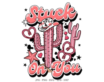 Western Valentines, Love Cactus Png, Valentine Gift Svg, Valentine Design