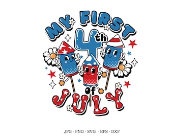 Frist 4th of July, Baby 1st of July, Usa Baby Girl Svg