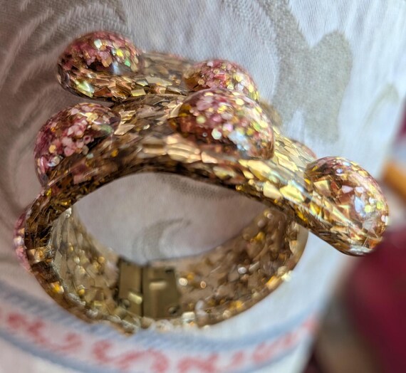 Vtg lucite clamper bracelet - image 3
