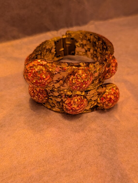 Vtg lucite clamper bracelet - image 9