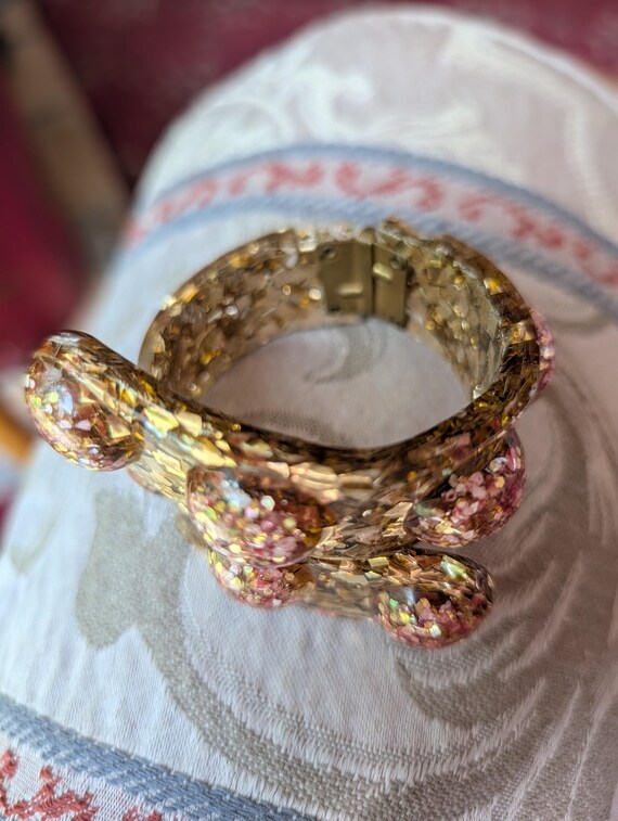 Vtg lucite clamper bracelet - image 13