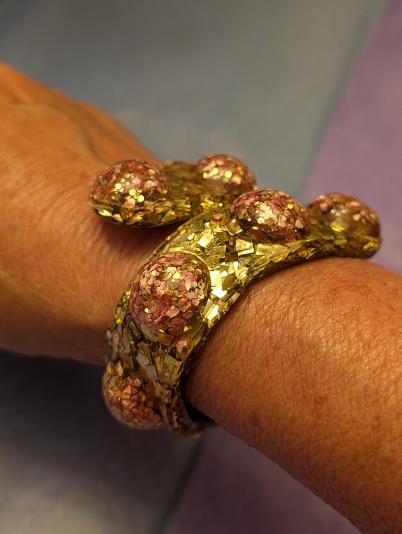 Vtg lucite clamper bracelet - image 4