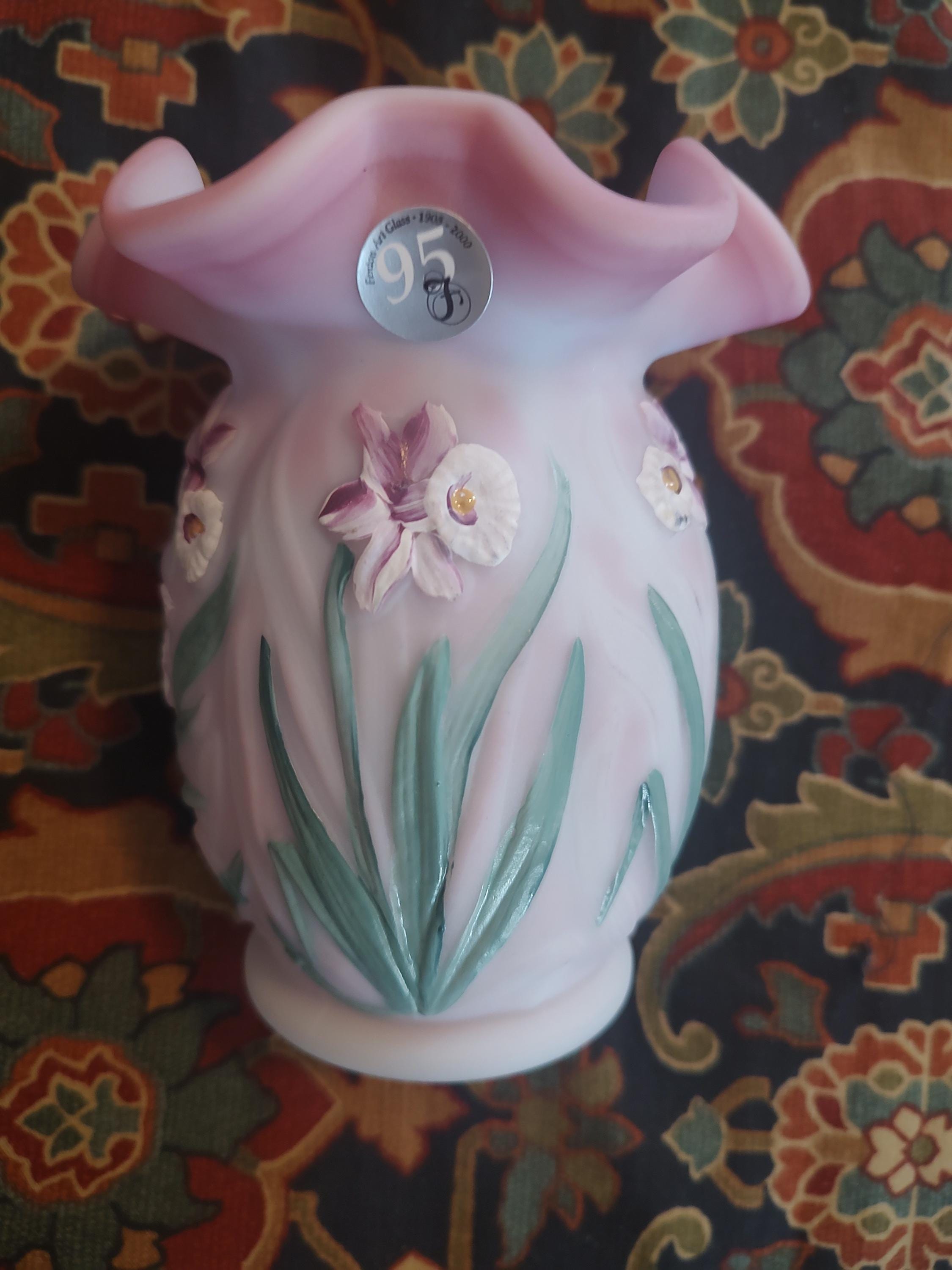 Fenton 1993 手描き冬の風景皿 Fenton 1993 手描き冬の風景皿 Fenton 1993 手描き冬の風景皿