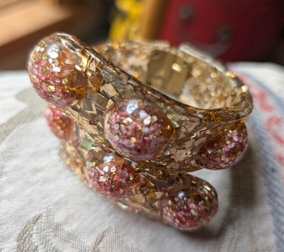 Vtg lucite clamper bracelet - image 5