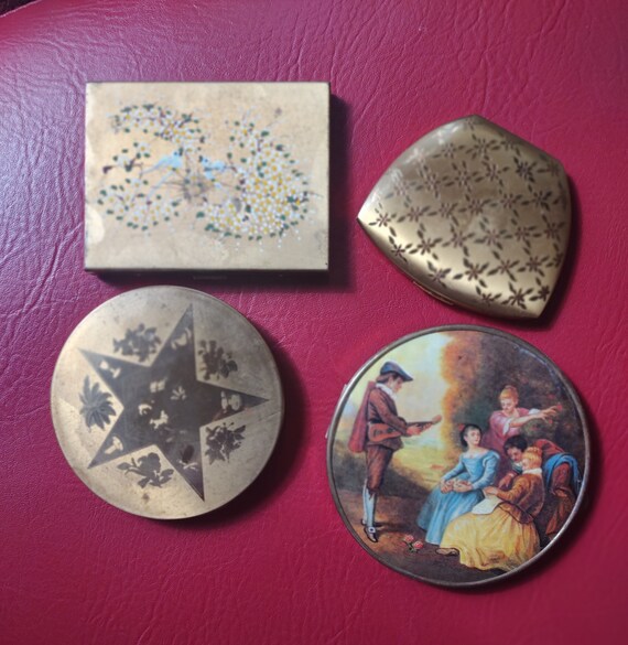 4 vintage compact cases