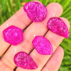 AAA++Natural Thailand Red Ruby Carved, Fancy Shape Natural Ruby Carving Gemstone, Handmade Carving Ruby, For Jewelry Making,