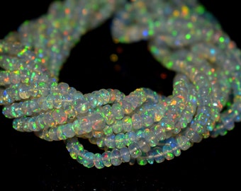 SPECIAL OFFER! Ethiopian Opal Beads • Ethiopian Opal Smooth Rondelle Beads • Fire Welo Opal • To Avail This Offer Please Read Description