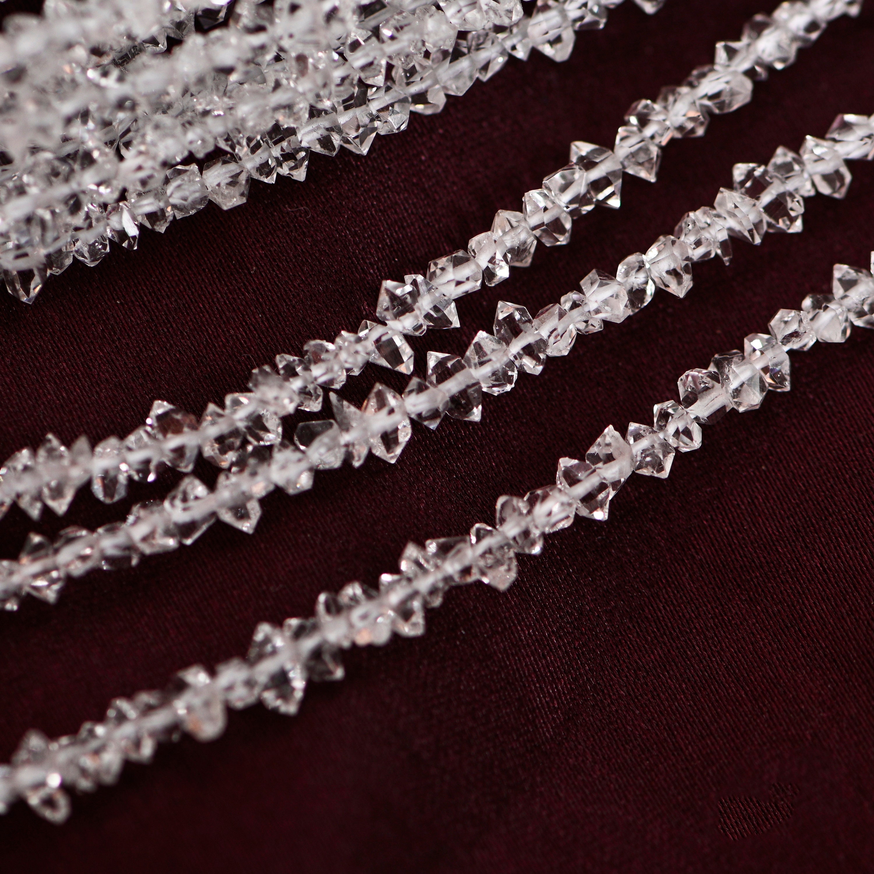 White Herkimer Diamond Quartz Nuggets Beads Raw Diamond Diamond Gemstone Beads Herkimer Rough Stone Herkimer Diamond Beads