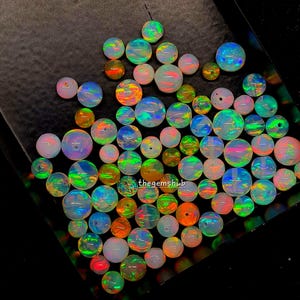 AAA Ethiopian Opal Beads: Natural Round Drilled Opal Balls