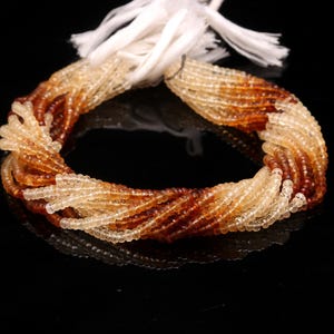 AAA Citrine Faceted Rondelle Beads, Citrine Shaded Beads, Citrine Gemstone Beads, 4mm Citrine Rondelle Shape Beads, Jewelry Making Beads