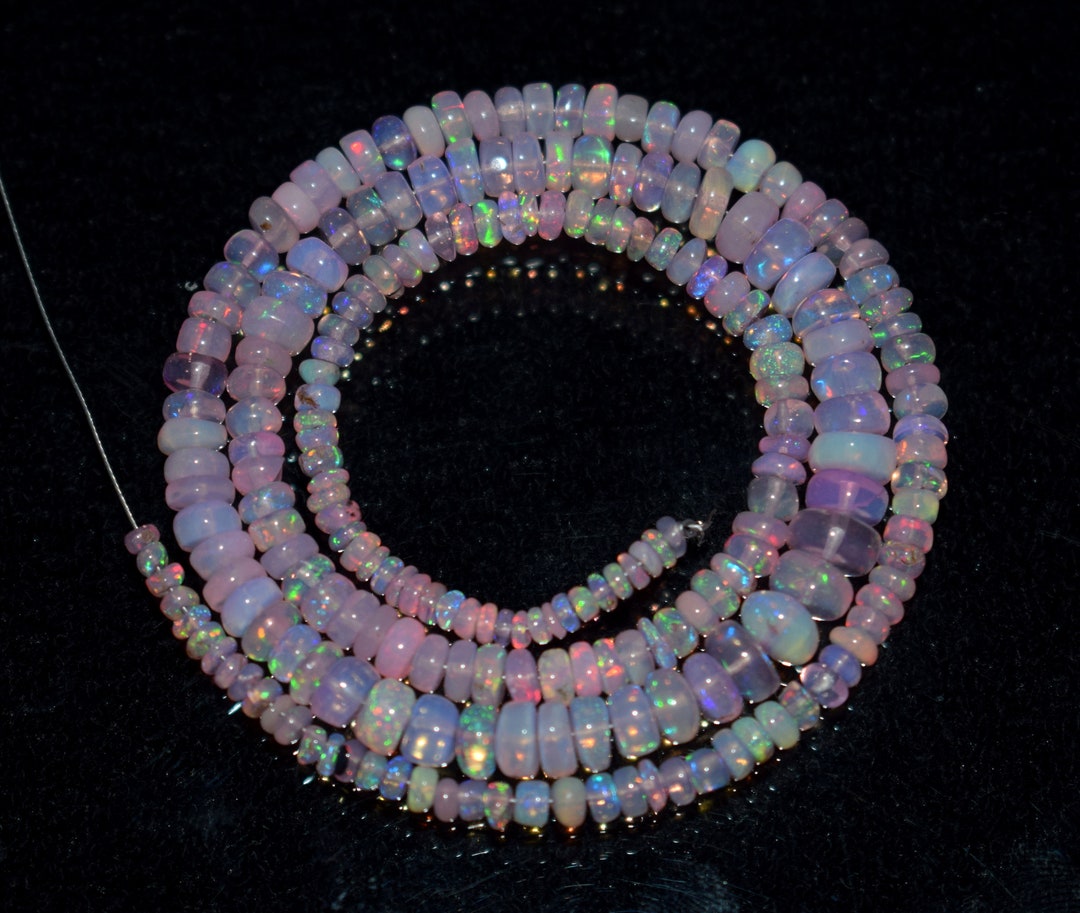 Ethiopian Pink Opal Beads Natural Gemstone Opal Electric Fire - Etsy