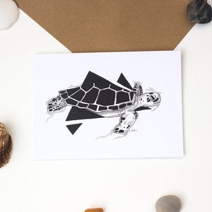 Carte postale illustration tortue