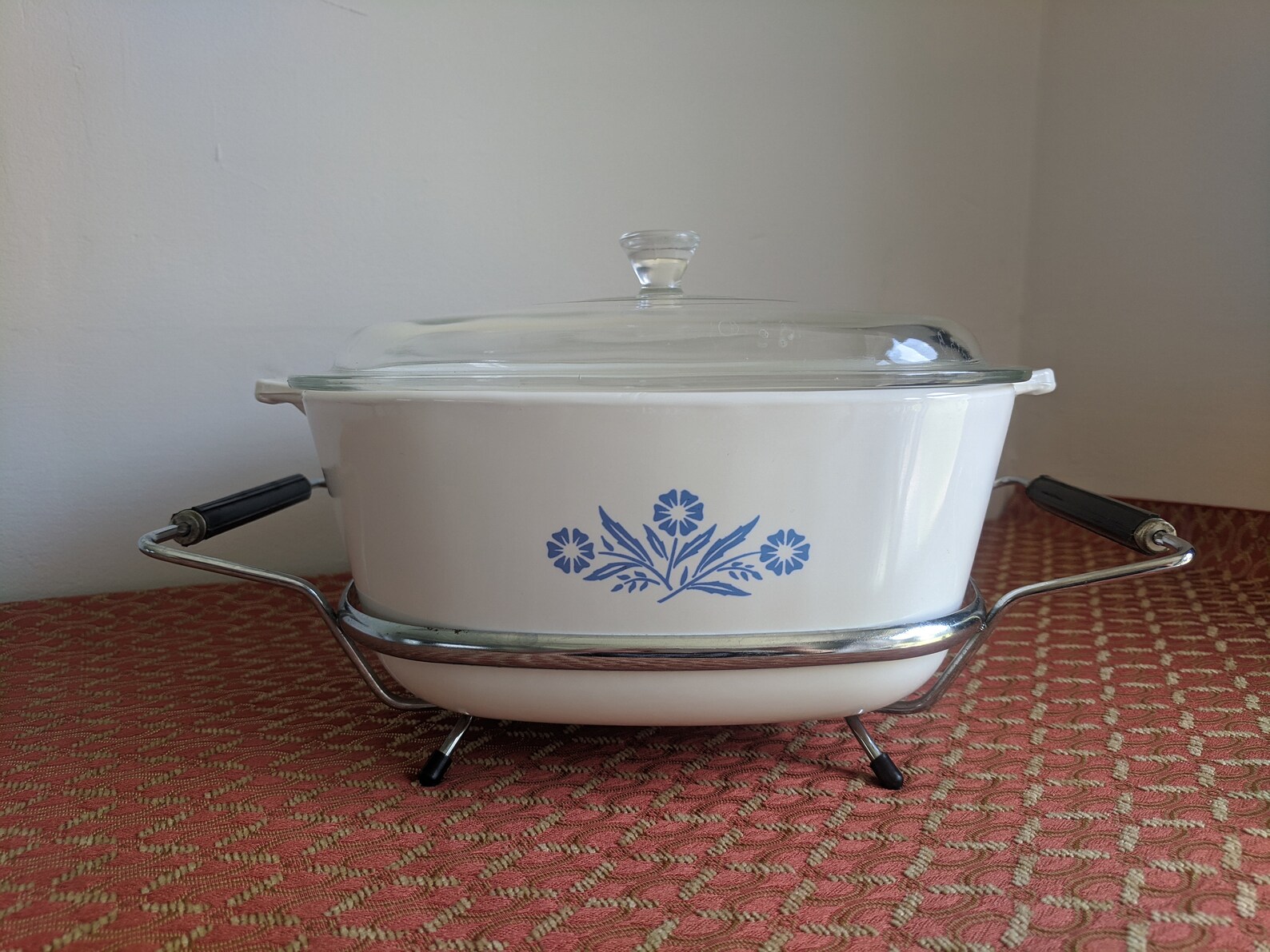 Vintage Corning Ware Stove Top Dish With Stand Etsy