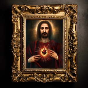 Sacred Heart of Jesus Fine Art Print | Jesus Fine Art | Jesus Wall Art | Catholic Fine Art Print