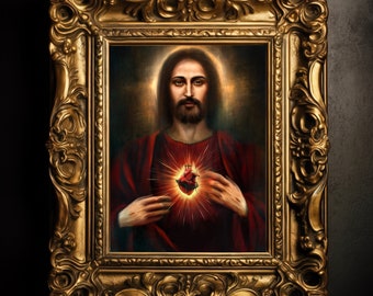 Sacred Heart of Jesus Fine Art Print | Jesus Fine Art | Jesus Wall Art | Catholic Fine Art Print