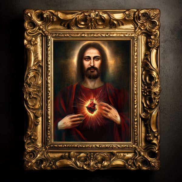 Sacred Heart of Jesus Fine Art Print | Jesus Fine Art | Jesus Wall Art | Catholic Fine Art Print