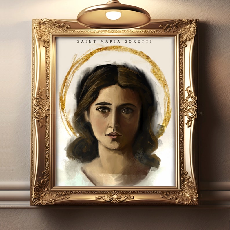 St. Maria Goretti fine art reproduction, Catholic saints print, Catholic art image 1