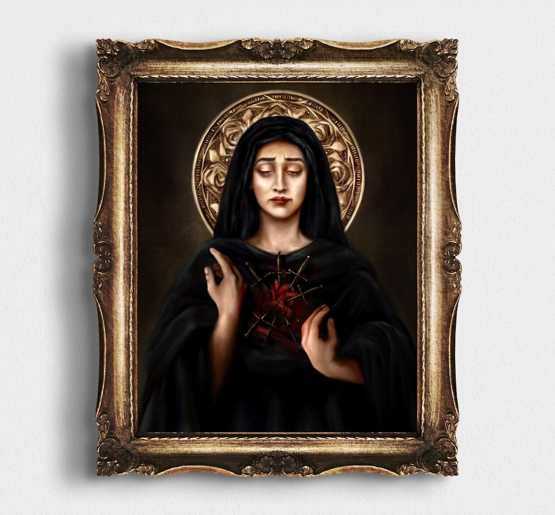 Our Lady of Sorrows Mater Dolorosa Catholic Fine Art Print - Etsy