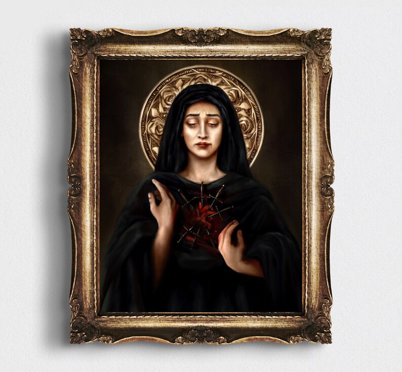 Our Lady of Sorrows Mater Dolorosa Catholic Fine Art Print - Etsy