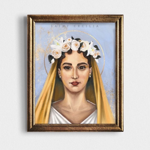 Saint Cecilia Catholic Fine Art Reproduction Etsy