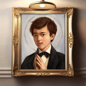St. Dominic Savio Catholic Art Print | Saint Art | Catholic Wall Art | Saints Art