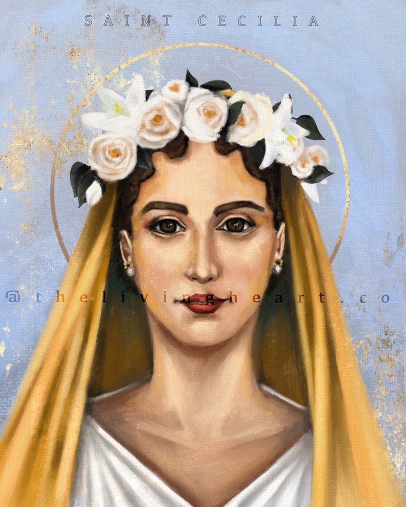 Saint Cecilia Catholic Fine Art Reproduction - Etsy