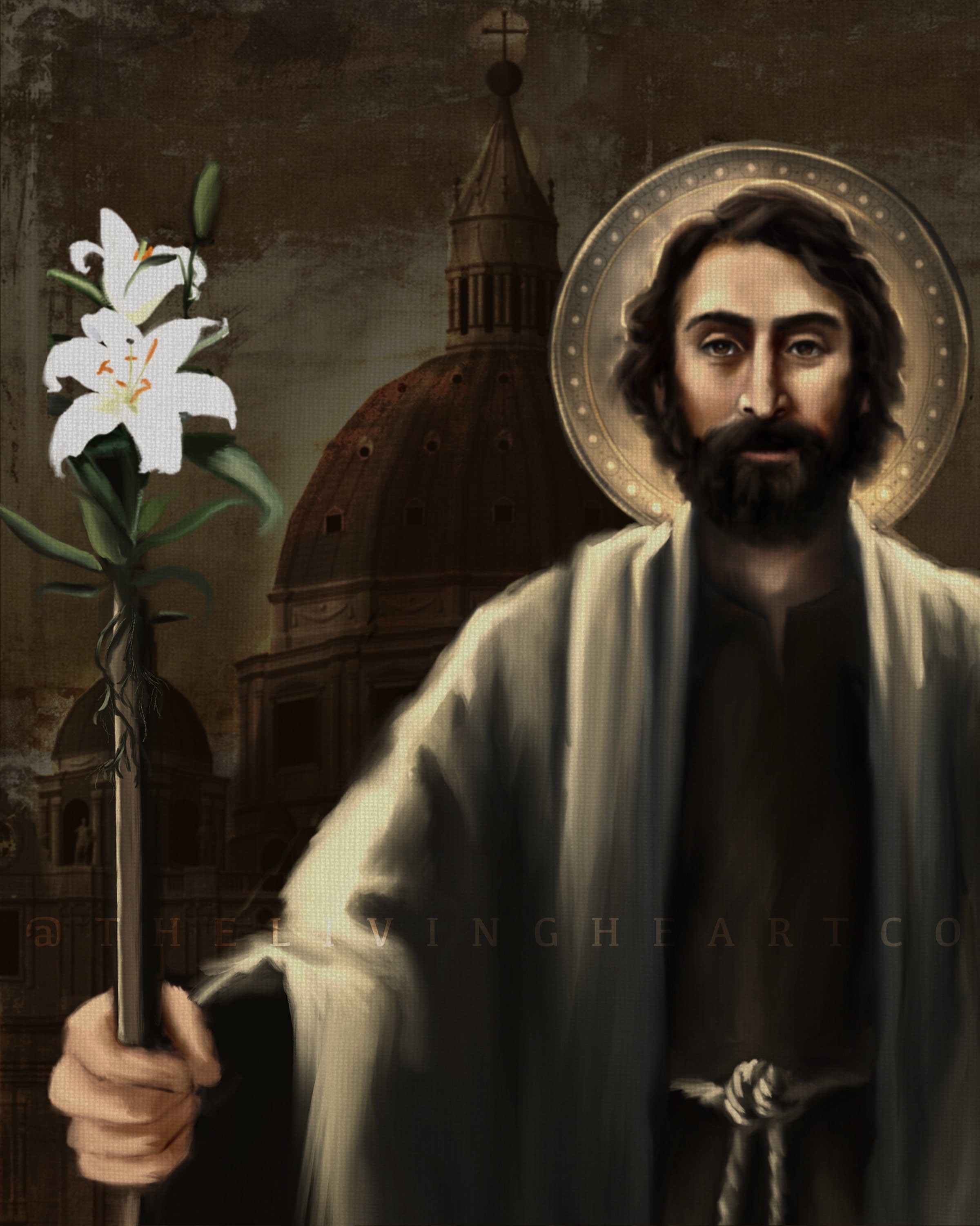St. Joseph Protector St. Joseph, Protector of the Holy Church Catholic Fine Art Print - Etsy