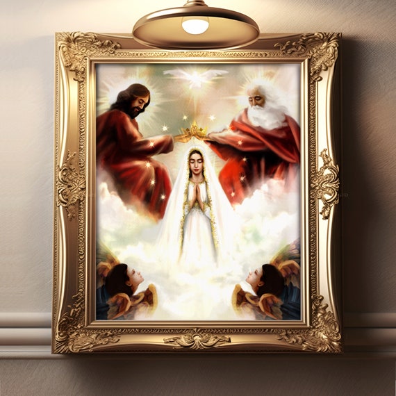Mary, Queen of Heaven | Catholic Fine Art Print - Etsy